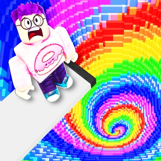 🌈 Fall 99999 Rainbow Spiral! Parkour Obby