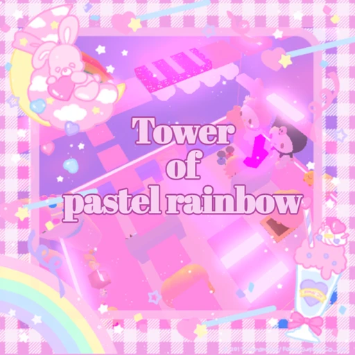 tower of pastel rainbow