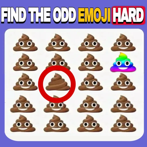 💩 Find The ODD Emoji Quiz