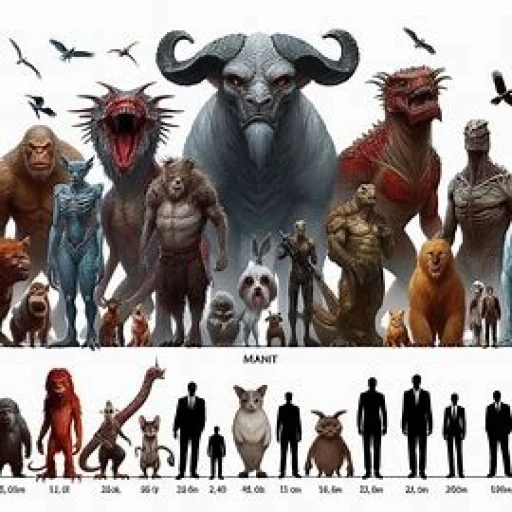 Monsters & Animals Size Comparison (1k Likes)