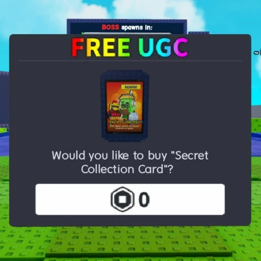 Obby For Secret Collection Card