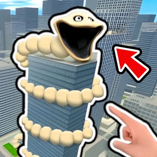 Scary Worm Go Up Tower  😱