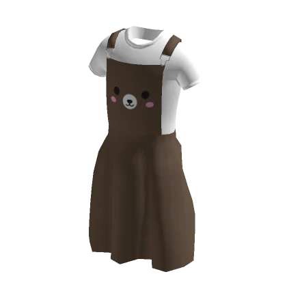 Brown Bear Overall Dress