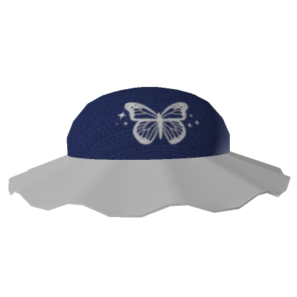 Y2K Butterfly Hat (Navy Blue)