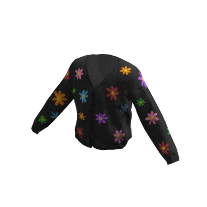 Black Flower Cardigan