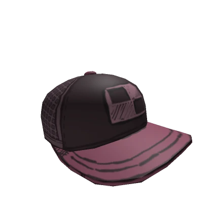 Plum Cartoon Trucker Cap