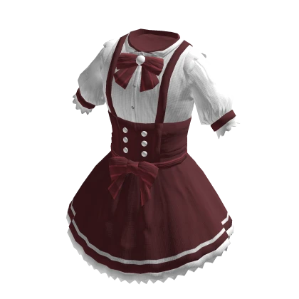 Anime School Girl Dress - Red & White