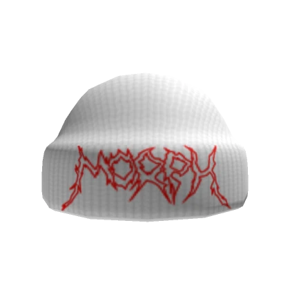 MORPH Beanie white and red