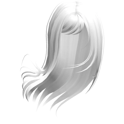 Messy Wind Blown Hime Hair (White)