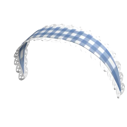 Cottage blue plaid headband