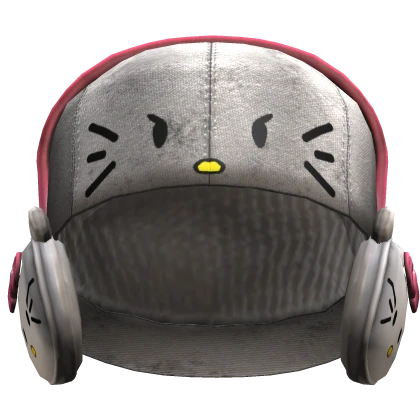 Grunge Kawaii Backwards Cap W/ Kitty Headphones