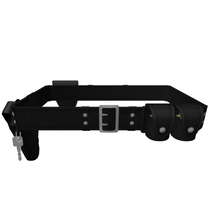 Silver Vintage Basketweave Duty Belt