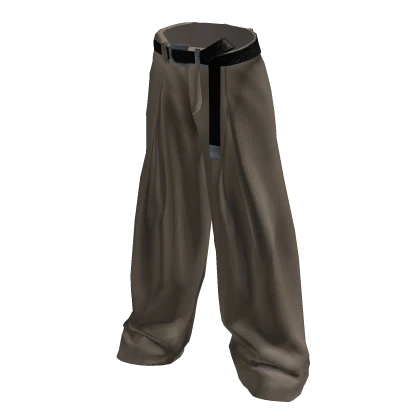 MARCHÉE - Beige Wide Leg Pleated Trousers