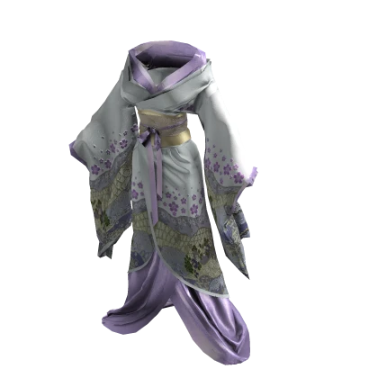 ʚ♡ɞ White Floral Japanese Geisha Kimono