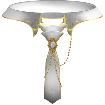 Royal Collar with tie - white/gold