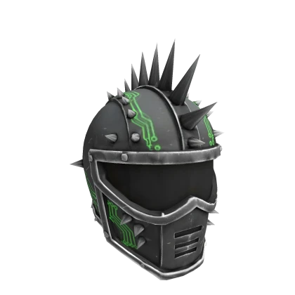 Green Punk Spike Helmet