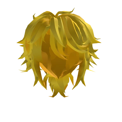 Fluffy Yellow Hair w Low Ponytail