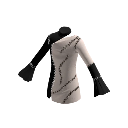 Halloween Franken Chic Dress - Black White