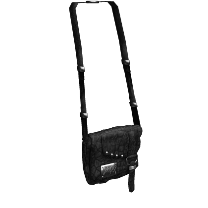 Snakeskin Leather Archival Black Bag