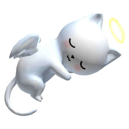 Cute Sleeping Angel Cat