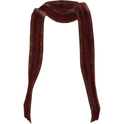  Rune Esoteric Gold Long Fantasy Red Scarf