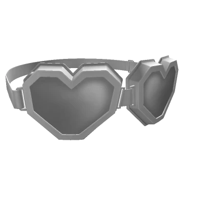 Pixel Heart Goggles - White