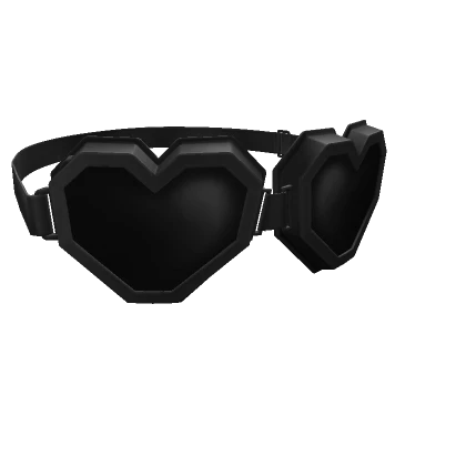 Pixel Heart Goggles - Black