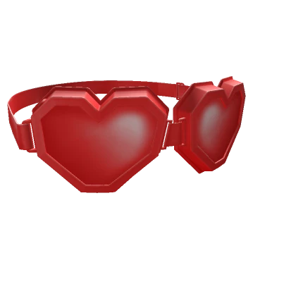 Pixel Heart Goggles - Red