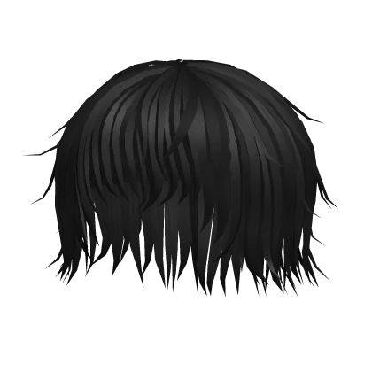 🦇Black Messy Emo Anime Hair🦇