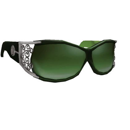 Green Cyber Y2K Classy Iconic Glasses