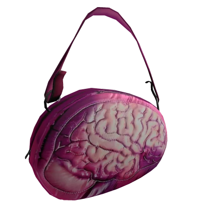 Atemporal creepy pink brain handbag