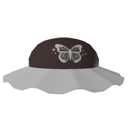 Y2K Butterfly Hat ( Brown)