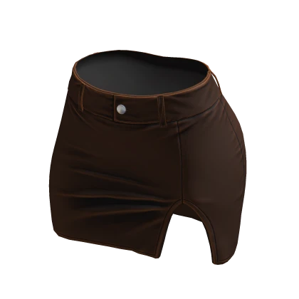 Skirt Brown Tight High Waisted Mini Chibi Chic Y2K