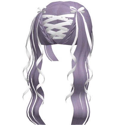 ♡ FREE Soft Purple Pigtail Ribbon Hair