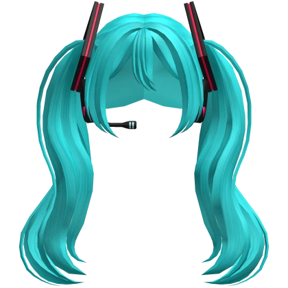Miku Bow Red/Headphones 