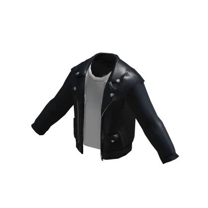 Leather Jacket with White T-Shirt