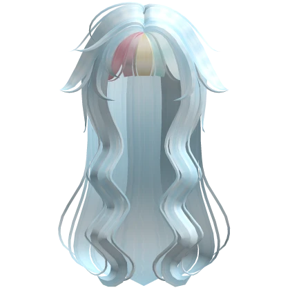 ʚ summer fairy rainbow fluffy long wavy hair blue