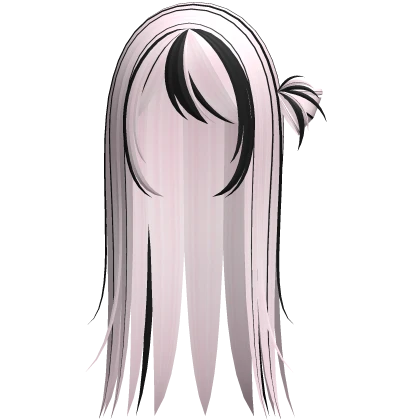 ♡ : kawaii pretty pink/black long hair with bun