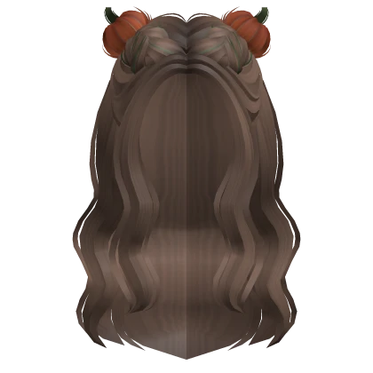 Braided Halloween Pumpkin Buns Hair (Light Brown)