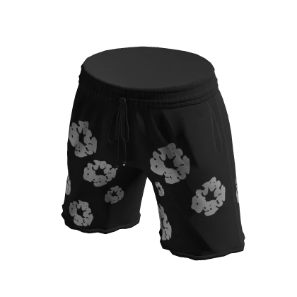 Black Denym Tears Shorts 