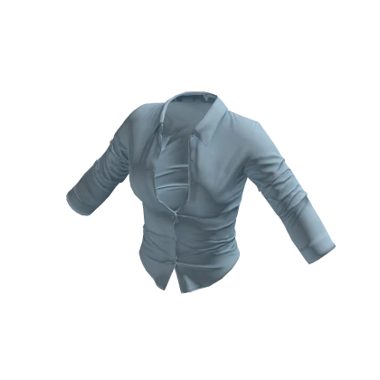 Office Siren Button Up Blouse (Blue)