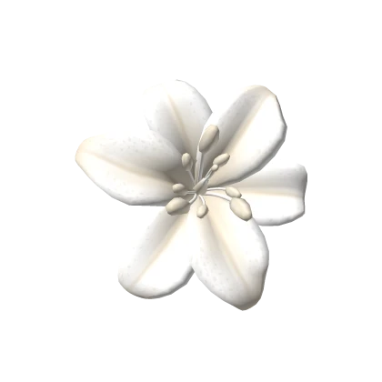 Summer lily hair flower - Tan/white