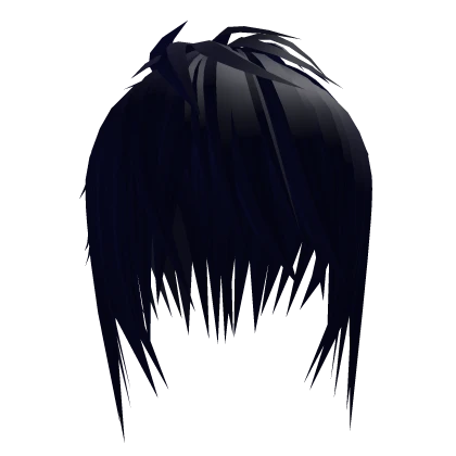 Dark Blue Unkept Emo Vkei Anime Hairstyle