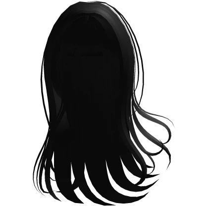 wispy flowy anime windy ghost hair in black