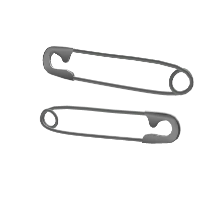 silver safety pin hairclip