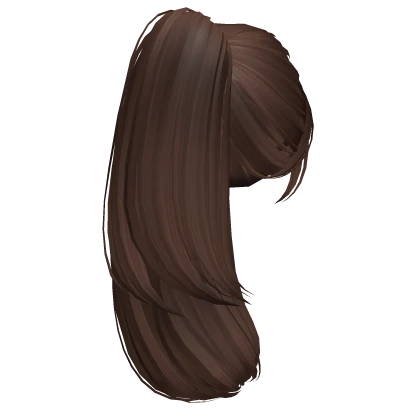 Long Glam Sleek Curled Ponytail (Brown)
