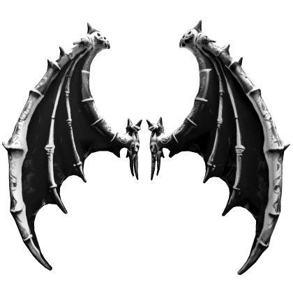 Gothic Black Eternal Scorn Bone Demon Wings