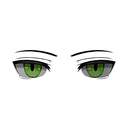 Rogue Duelist Eyes Green (3D Face Accessory)