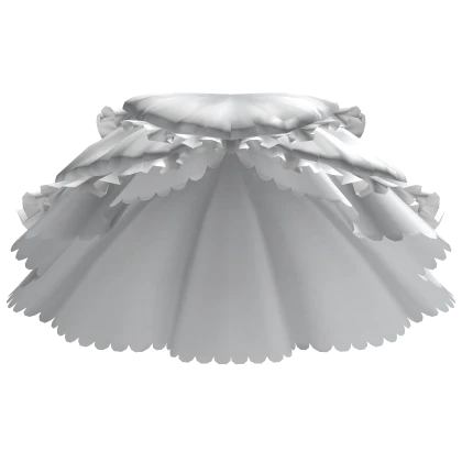 Ruffled White Princess Skirt
