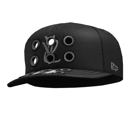 ✤ Black Carti YVL Grommet Hat - Tilted